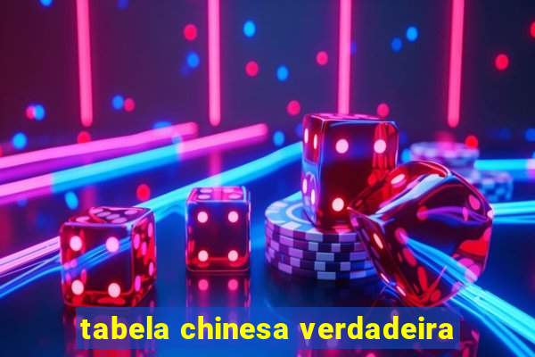 tabela chinesa verdadeira